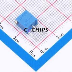 Résistance/potentiomètre réglable 3266X-504, composant traversant (THT)-3P, 6,8x4,7 mm, résistance 500 kOhm, 10 %, 500 mW, 250 ppm/ ℃ - Product Image 1