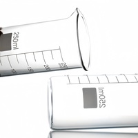 Bécher en verre borosilicate de haute qualité à parois épaissies, résistant aux acides et aux alcalis, pour laboratoire scolaire, disponible en 100ml, 250ml, 500ml, 1000ml