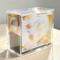 Étui en acrylique magnétique personnalisé pour 30e anniversaire, boîte de présentation en acrylique pour boosters ETB Pokémon
