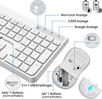 KOORUI 104-Key Silent Full Size Teclado inalámbrico 2,4G DPI Mouse para Windows Compatible con Windows 3DPI Mouse