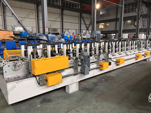 Hochgeschwindigkeits-C U-Schlitzkiel-Rollen form maschine Metall-Leichtstahl-Decken bolzen-und Ketten rollen form maschine - Product Image 4