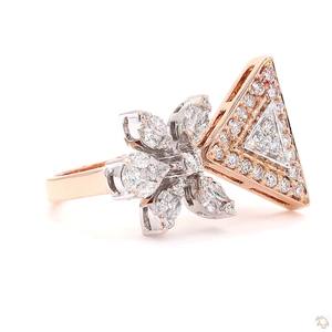 Anillo Clásico de Oro con Diamantes para Mujer, Joyería Fina, Brillo Real, Anillo de Compromiso, Regalo de Boda, Anillo de Uso Diario - Product Image 1