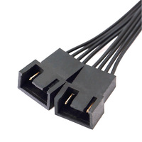 Câble de ventilateur de refroidissement pour ordinateur 1 à 2, câble 4 broches pour carte mère, répartiteur 4 broches vers double 4 broches, câble de ventilateur PWM pour CPU
