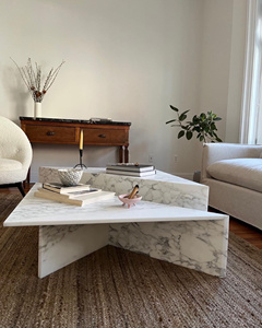 Sang trọng calacatta Viola đá cẩm thạch bảng tam giác basse đồ nội thất marmor Mesa Tím calacatta Viola nodic Đá Cẩm Thạch Bàn cà phê - Product Image 5