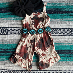 cow印花一体式短款连身裤连身裤 - Product Image 4