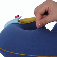 Oreiller de voyage OEM en mousse à mémoire de forme à col en U, motif dessin animé, avec sangle d'épaule détachable, portable et support cervical pour la nuque