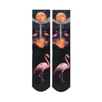 Flamingo 3D Tropical Rose Oiseau Design Unisexe Casual Chaussettes 360 ° All Over Print ODM Vente en gros Nouveauté Chaussettes Impression numérique Chaussettes