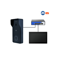 Kit d'interphone vidéo IP Hiwink POE pour villa, caméra 2k avec vision nocturne, écran tactile intérieur, application intelligente Tuya, prise en charge Alexa