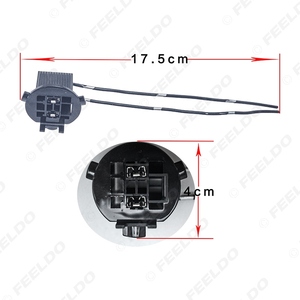 2 adet araba far ampulü baz tutucu tel adaptörü Hyundai yeni Hyundai halojen lamba soketli konnektör kablo demeti - Product Image 3