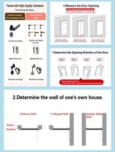 住宅用または室内用のWPCドア、複合素材の防水ドア、寝室、書斎、バスルーム、リビングルーム、ホテルにも使用可能 - Product Image 6