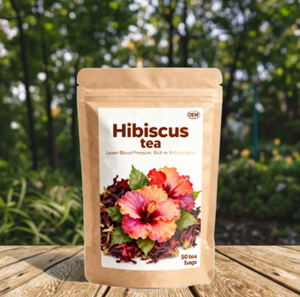 Thé aux fleurs d'hibiscus biologique certifié 100% de haute qualité, sachet de thé sans caféine, aide au sommeil et antioxydant, thé aux herbes - Product Image 5