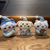 Seri Piyama Gaya Jepang Boneka Usagi Chiikawa Hachiware Gantungan Kunci Tas Lucu Kawaii Plush