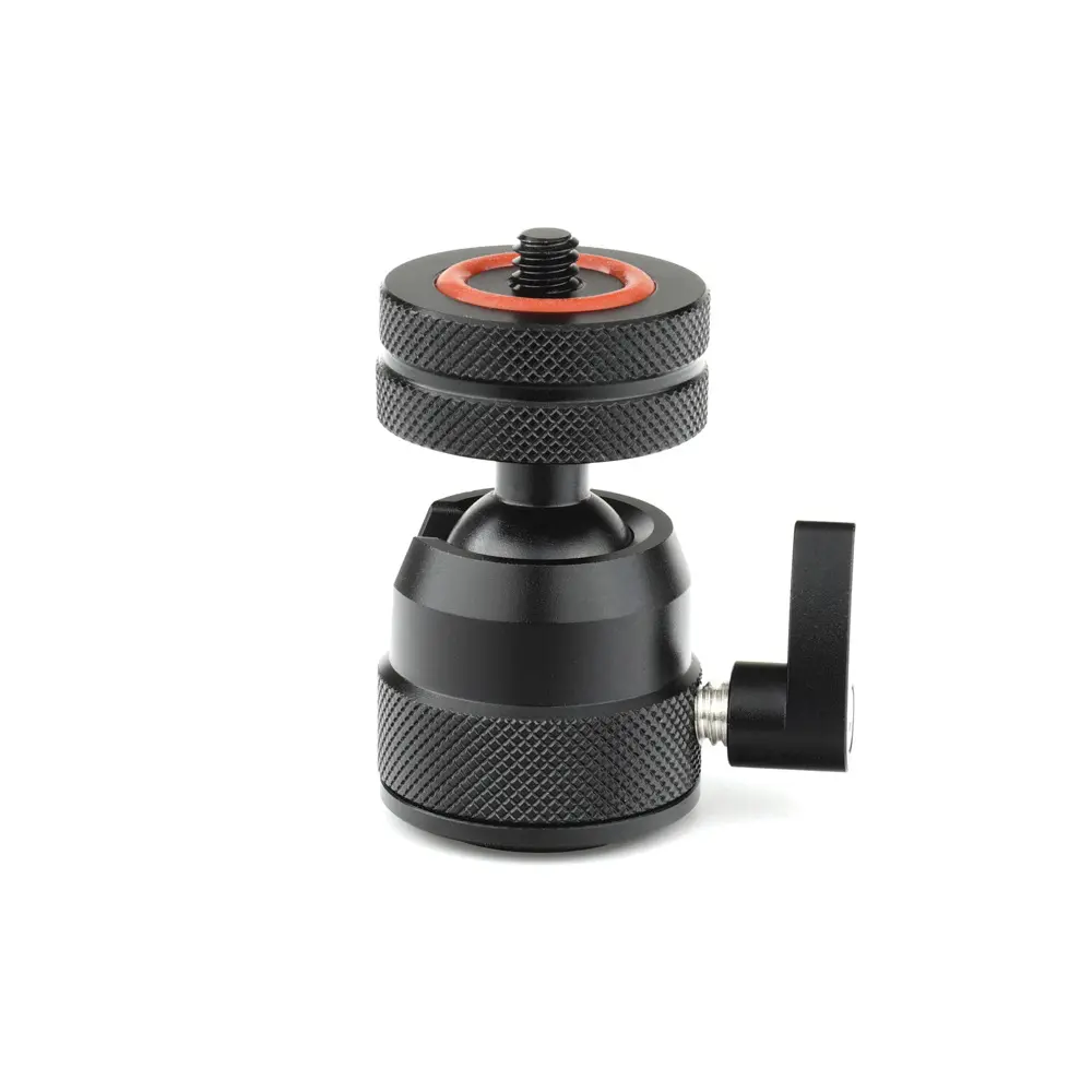 Mini Ball Head,Tripod Head Camera with 1/4" Hot Shoe Mount Adapter 360 degree Pan Camera Ball Adapter for Monopod, Phone, Gopros