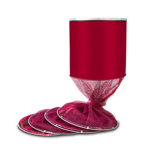 Jaula de pesca con red de estacas, anillo de acero inoxidable, doble anillo, portátil, para pesca en pozos negros y plataformas - Product Image 2