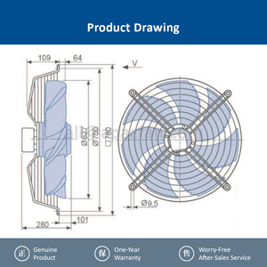 ZIEHL-ABEGG FN063-VDK.6N.V7P7 169439 Reliable Long Lifespan Server Cabinet <b>Rack</b> <b>Cooling</b> Data Center Fan Condenser <b>Cooling</b> Fan - Product Image 5