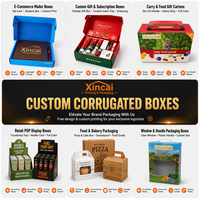 Boîte d'expédition en carton ondulé avec logo personnalisé imprimé, matériaux recyclés écologiques, doublure en éponge pour emballage cadeau, magasin de détail