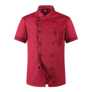 Uniformi da Lavoro a Maniche Corte per Chef di Ristorante, Doppiopetto, per Sushi, Panetteria, Caffè, Camerieri, Catering e Servizi Alimentari - Product Image 3