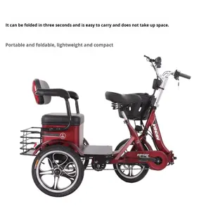 รถสามล้อไฟฟ้าแบบเปิดประทุน พับได้ ใช้แบตเตอรี่ สำหรับ<span class=keywords><strong>ผู้</strong></span>โดยสาร - Product Image 3