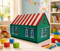 Boîte cadeau de Noël, boîte à dragées en papier, boîte à bonbons pour enfants, boîte en carton avec fenêtre, pliable, personnalisable, vente en gros, DIY, OEM