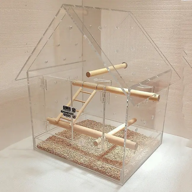 Special clear acrylic bird cage, storage plexiglass/Pmma/acrylic bird hamster cage