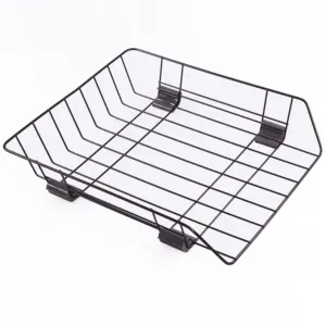 Rack de armazenamento clássico para armários, cesto de ferro e aço, cesto de metal para geladeira e freezer, cesto de arame, gaveta para armários