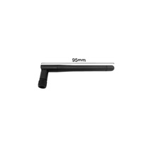 Antenne noire IP67 double fréquence 2.4G 5.8G 3.5dBi à angle droit avec connecteur RP mâle à polarité inversée, fournie directement par l'usine