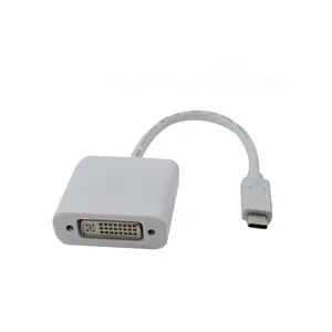 类型C到DVI转换器USB-C到DVI-D连接器单链DVI电缆