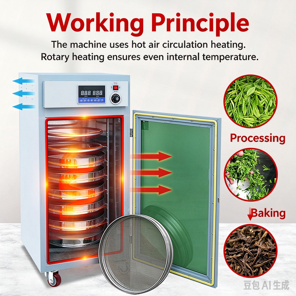 Constant Temperature Rotary Dryer Electric Heating Recirculating Drying ...