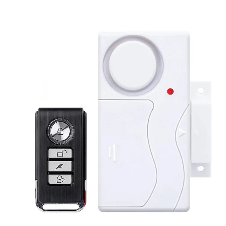 Alarm pintu jendela magnetik Anti Maling, Alarm pintu Magnet portabel, keamanan rumah dengan Remote Control, Alarm pintu Magnet, nirkabel, Anti Maling, 105dB