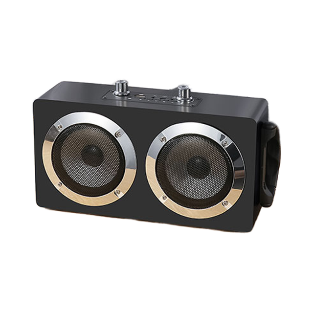 Wooden for V4.2 USB AUX 40W High Power Touch Control Built-in Mic 5-10 Hours Playtime Portable Outdoor Speaker Musical