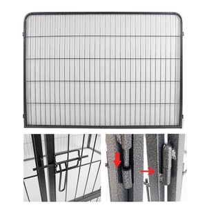 Corralito grande y resistente para perros, 4 paneles, negro, alto, valla para mascotas, perrera para ejercicio, Corralito, perrera, jaula grande para entrenamiento de perros - Product Image 4