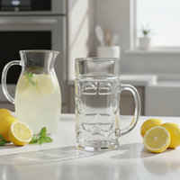 Mug à bière en plastique réutilisable 500ml/40oz, qualité alimentaire, portable, avec logo personnalisé, pour fêtes et événements en gros