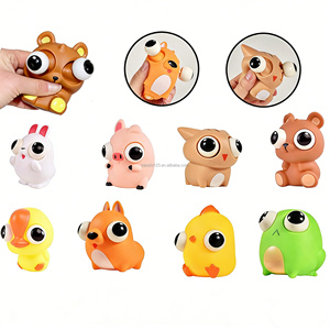 Juguete Blandito de Animales con Ojos Saltones, Juguete Antiestrés para Apretar, Juguete Sensorial de Animales, Juguete Lindo para Aliviar el Estrés para Niños y Adultos - Product Image 2