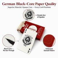 Cartes à Jouer Guandan Personnalisées OEM/ODM - Boîte Cadeau de Poker en Papier Noir Allemand Écologique et Durable avec Logo Personnalisé CMYK 4 Couleurs