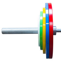 Plaques de poids fractionnelles en acier recouvertes de caoutchouc Olympic Steel 0,5-2,5 kg, colorées, pour haltères, vente en gros, OEM, logo personnalisé, en vrac