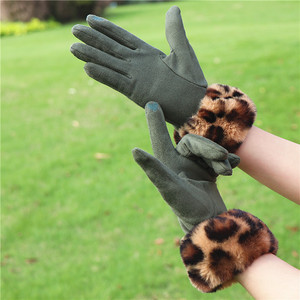 Femmes élégant nouveau Style épaissi doublé de polaire gants chauds en plein air cyclisme résistant au froid coupe-vent écran tactile acrylique mitaines - Product Image 2