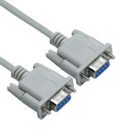 Cable adaptador VGA a RS232 hembra a hembra DB9 con revestimiento de PVC para módem nulo, HDTV, reproductor de DVD, cámara de ordenador y uso en coche - En stock