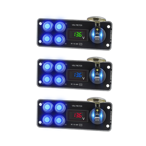 Nuevo Panel de Interruptores Basculantes de 4 Canales 12V 24V para Barcos, Panel de Interruptores Automotriz Marino para Coches, Camiones, Barcos, ATV, UTV, SUV, Material ABS - Product Image 5