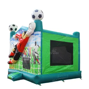 Pretpark Voetbal Sport Games Opblaasbare Springkussen Kasteel Modieuze Tieners Leuke Stad Combo Te Koop