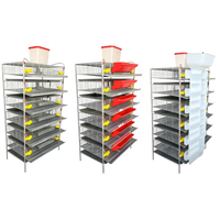 Cage à batterie professionnelle en H pour cailles pondeuses avec contrôle automatique de la température et ventilation