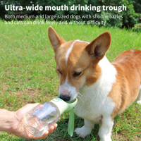 Distributeur d'eau et de nourriture pour chien et chat 2 en 1, portable, facile à nettoyer, bouteille d'eau pour animaux de compagnie, accessoires pour animaux de compagnie