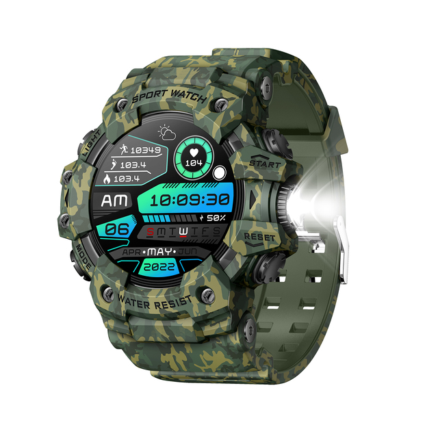 High Quality LC21 Smart Watch IP68 Waterproof Compass SOS Function Health Monitoring Outdoor Sports Smartwatch With Flashlight