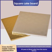 Plateau à gâteau carré ondulé, fabrication directe usine, sur mesure, qualité alimentaire, avec bordure enveloppante, outil de décoration pour desserts