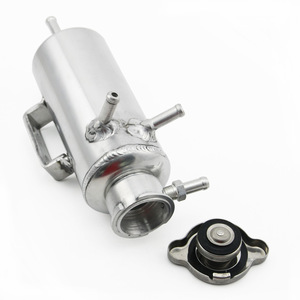 Réservoir d'expansion universel en alliage d'aluminium SX005 argenté pour voiture, avec évacuation de refroidissement et anti-mousse - Product Image 3