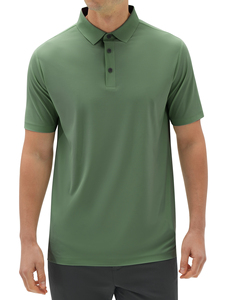 Polos de hombre de punto de secado rápido de fábrica con logotipo bordado, camiseta polo personalizada, polos de golf de rendimiento de algodón para hombres - Product Image 2