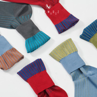 Chaussettes pour hommes personnalisées, luxe, coton mercerisé 240N, élégantes, bicolores, style moderne, jacquard minimaliste, pour hommes d'affaires