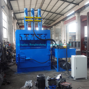 Doppel zylinder 200 Tonnen hydraulische vertikale Ballen presse zum Verpacken Karton Kunststoff folie Karton Dose Aluminium Edelstahl - Product Image 5