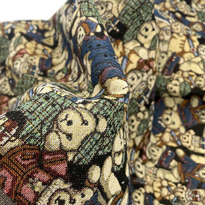 2023 marioneta de oso de dibujos animados tela de algodón Jacquard tejida para decoración del hogar para niños y niñas bolsos de tapicería zapatos - Product Image 4