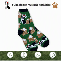 Chaussettes en coton jacquard personnalisées avec logo, couleurs variées, confortables, tricotées, pour femmes et hommes, mode de Noël, pour la vie quotidienne