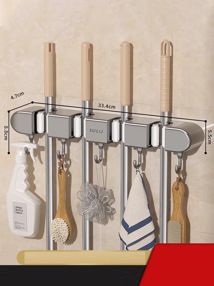 4 clips and 5 hooks - Classic gray